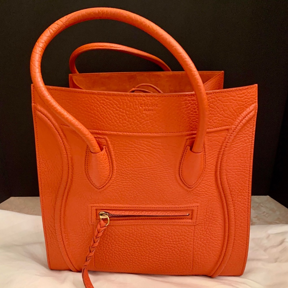 Celine Mini Luggage Tote Bullhide Calfskin Leather